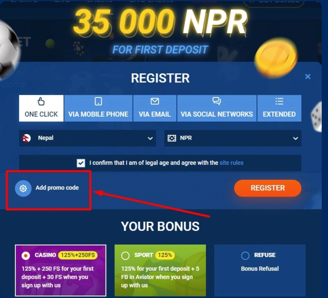 Mostbet Registration Step 3